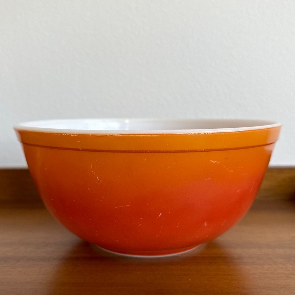 Pyrex Orange Mixing Bowl